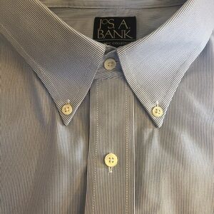 Jos. A. Bank Men's Blue Striped Dress Shirt - Brand New